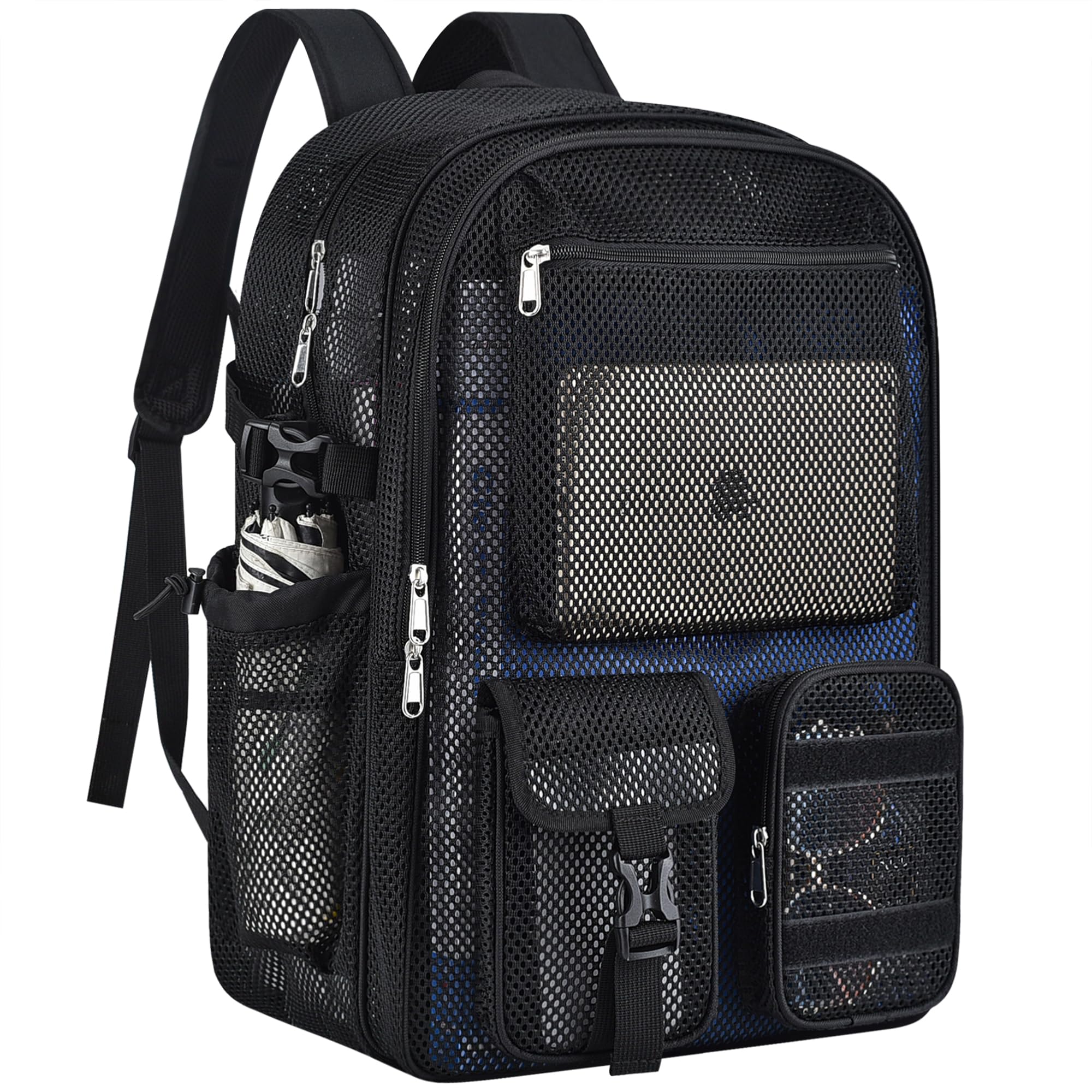 Photo 1 of Mesh Backpack for School, 36L Large Heavy Duty Mesh Backpacks for Adults Girls Boys Kids with Inner Laptop Compartment, Mesh Schoolbag for Outdoor Hiking Beach