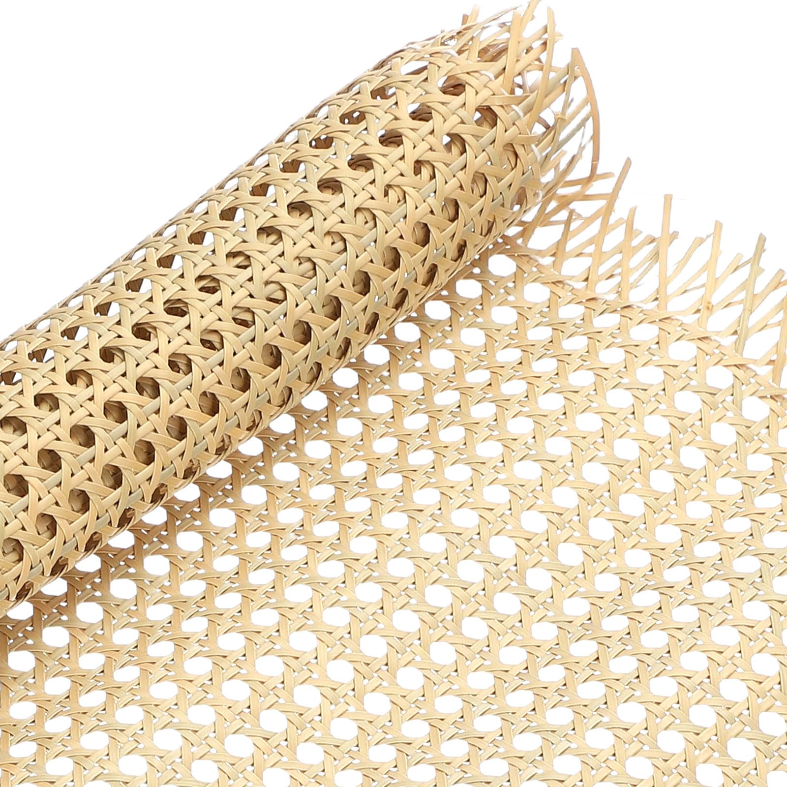 PATIKIL Plastic Rattan Webbing Roll 16 in x 1.6ft Woven Synthetic Poly Open Mesh Rattan Sheet Faux Cane Weave for DIY Caning Projects Furniture Cabinet Chair Ceiling Door, Wooden