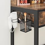 VASAGLE Dressing Table with Mirror and Stool Tri-Fold, 3 Drawers view 6
