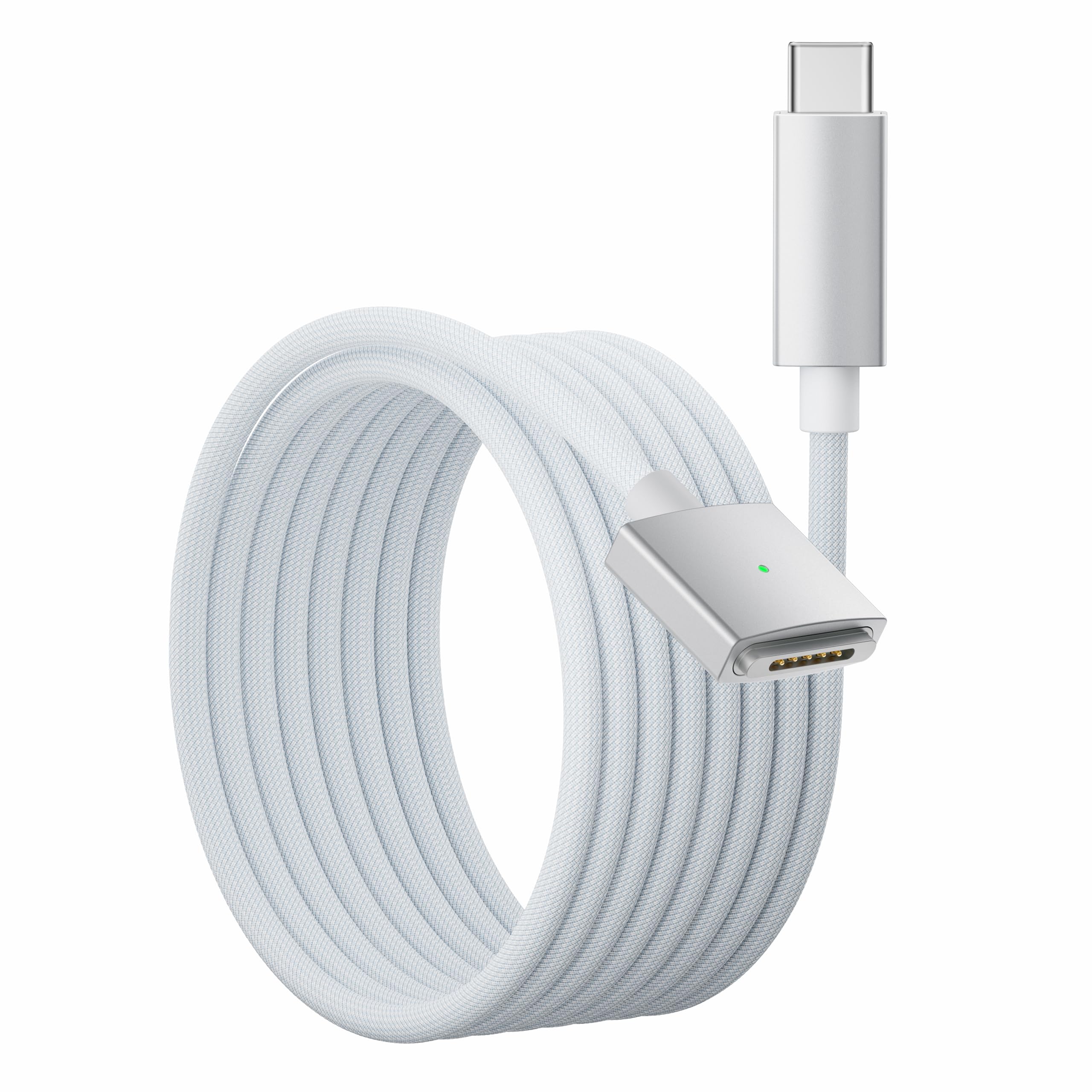Photo 1 of Maxonar USB C to Magnetic 3 Cable 6.6ft, Up to 140W PD Fast Charge Braided Charging-Only Replacement for MacBook Pro 14"/16" 2025/2024/ 2023/2021, Air 13"/15" M4 2025, M3 2024, M2 2023, 2022- White