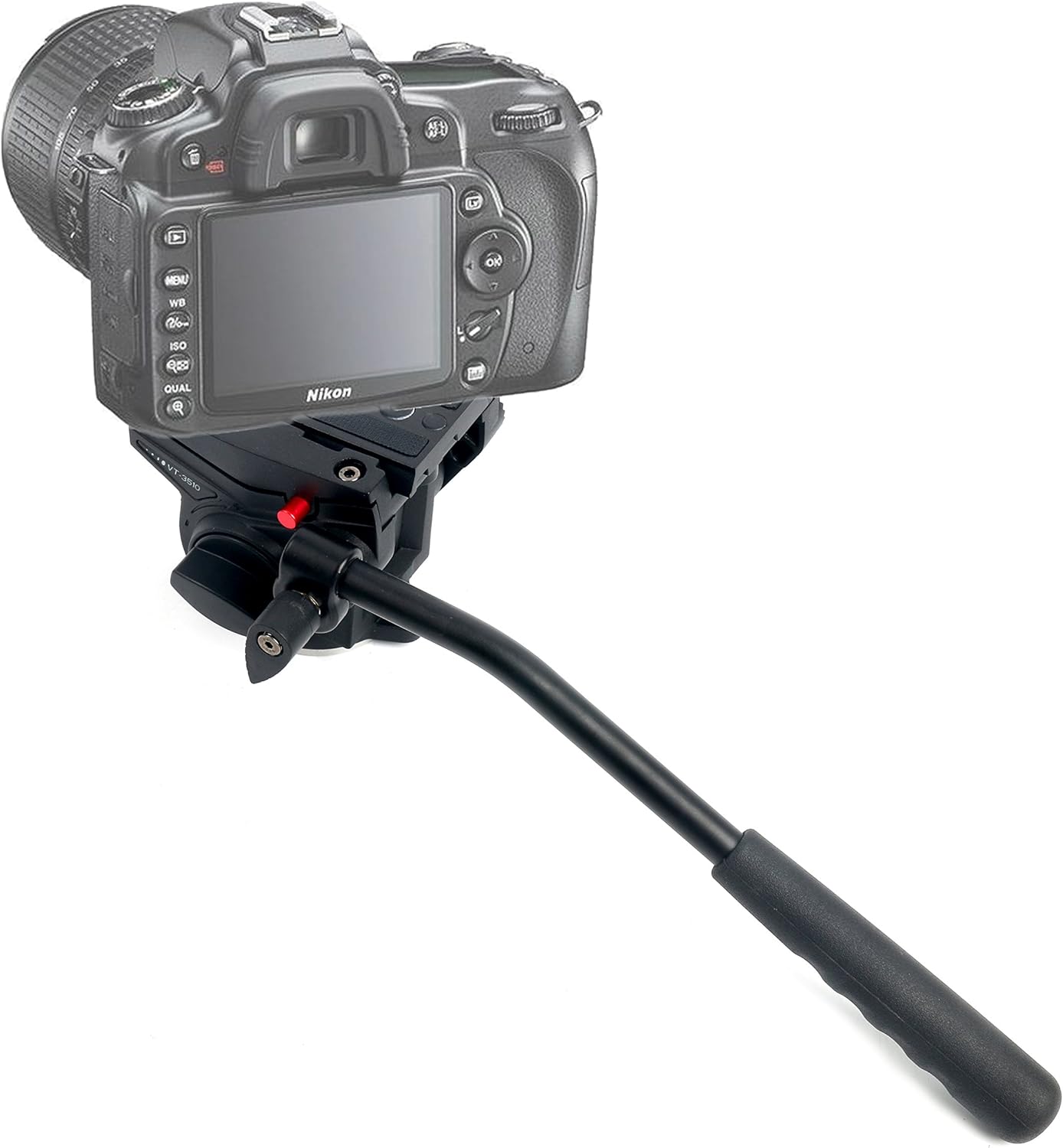 YaeCCC KINGJOY VT-3510 Heavy Duty Video Camera Tripod Fluid Drag Pan Head Sliding Plate 1/4" 3/8" Screws Compatible with Canon Nikon Sony DSLR Camera Camcorder Shooting Filming : Camera & Photo