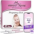 Easy@Home Pregnancy Test Strips Kit: 40 Pack HCG Test Strips - Early Detection Home Bulk Pregnancy Tests | EZW1-S:40