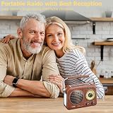 Gelielim Portable Radio AM FM Shortwave Bluetooth Solar Rechargeable Battery view 2
