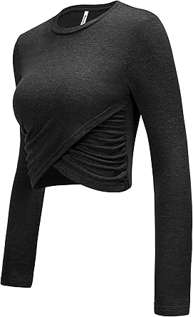 cropped gym top long sleeve