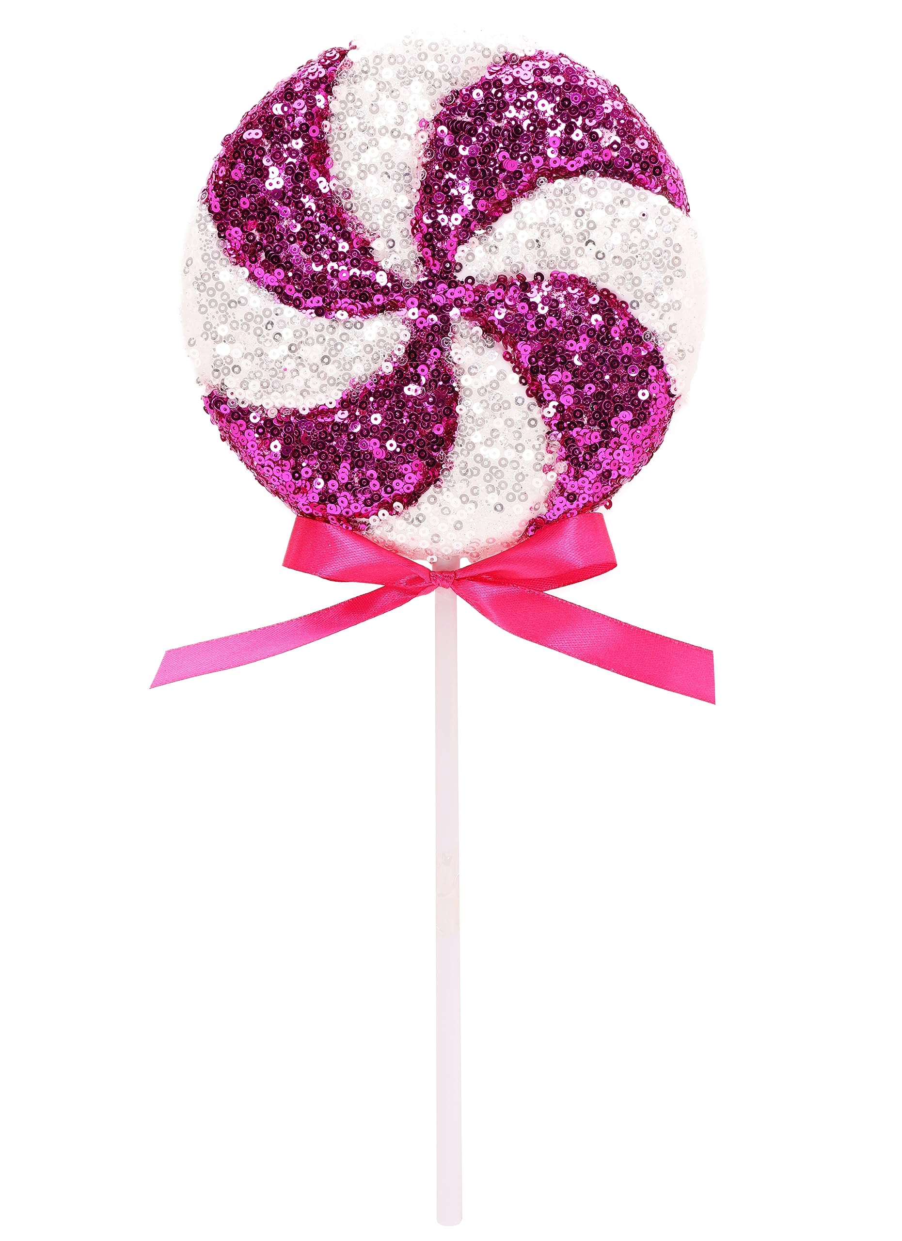 Christmas Concepts® 360mm (14,2") Giant Sparkly Sequin Lollipop Christmas Decoration – Christmas Tree Ornaments – Hot Pink