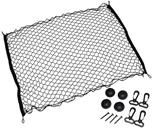 Amazon 汎用 ルーフネット Lサイズ 100 100cm ルーフキャリアネット 天井 荷物落下防止 固定フック 収納 車中泊 ドライブ 日産 Nissan ウイングロード キャリアアクセサリ 車 バイク