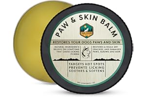 TRAIL HOUND PET SUPPLY CO. Trail Hound - All Natural Paw, Nose, & Skin Balm 1oz - Protects, Restores & Heals Dry Cracked Paws & Snout - Relieves Itchy Skin - Dog Paw Protector - Paw Soother For Dogs - Lick Safe Dog Paw Pad Balm