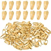 PATIKIL 8.5x3.5mm Snap Bail Hook Pinch, 100Pcs Alloy Pendant Charm Clasp Connectors Bail for Necklace Jewelry Making Bracelet Dangle DIY Crafts, Light Gold