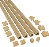 D-Line 4m Quarter Round Cable Trunking Kit Wood Effect Self Adhesive Floor Trim view 1