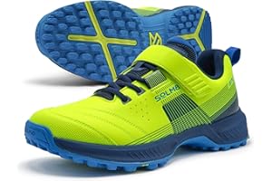 SOLM8 S70 Cricket Shoes with Gel Insole - Designed for Bowlers with Secure Velcro Strap & Well Padded Upper and Advance Rubbe