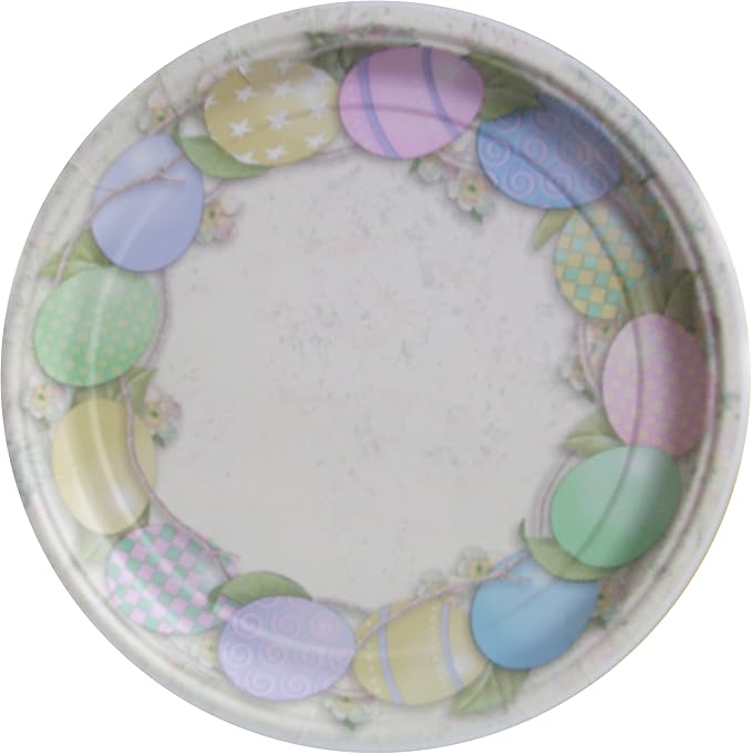 Party House Easter Egg Plates Designed by Lisa D. Pack of 10 9 in