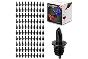 Esatto 100 Piece Plastic Bottle Pourer - Versatile Drink and Alcohol Pourer Spout - Easy Install, Durable, Professional Bar T
