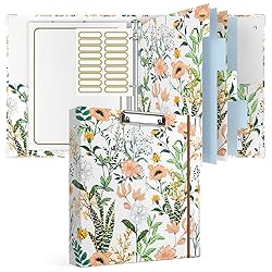 Rouidr 3 Ring Binder with clipboard, 1 inch Binder