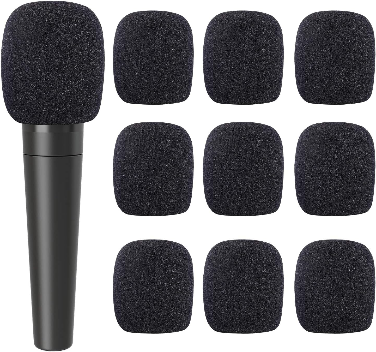 10 Pcs Non Disposable Microphone Cover Thick Sponge Wind And Dust Protectio...