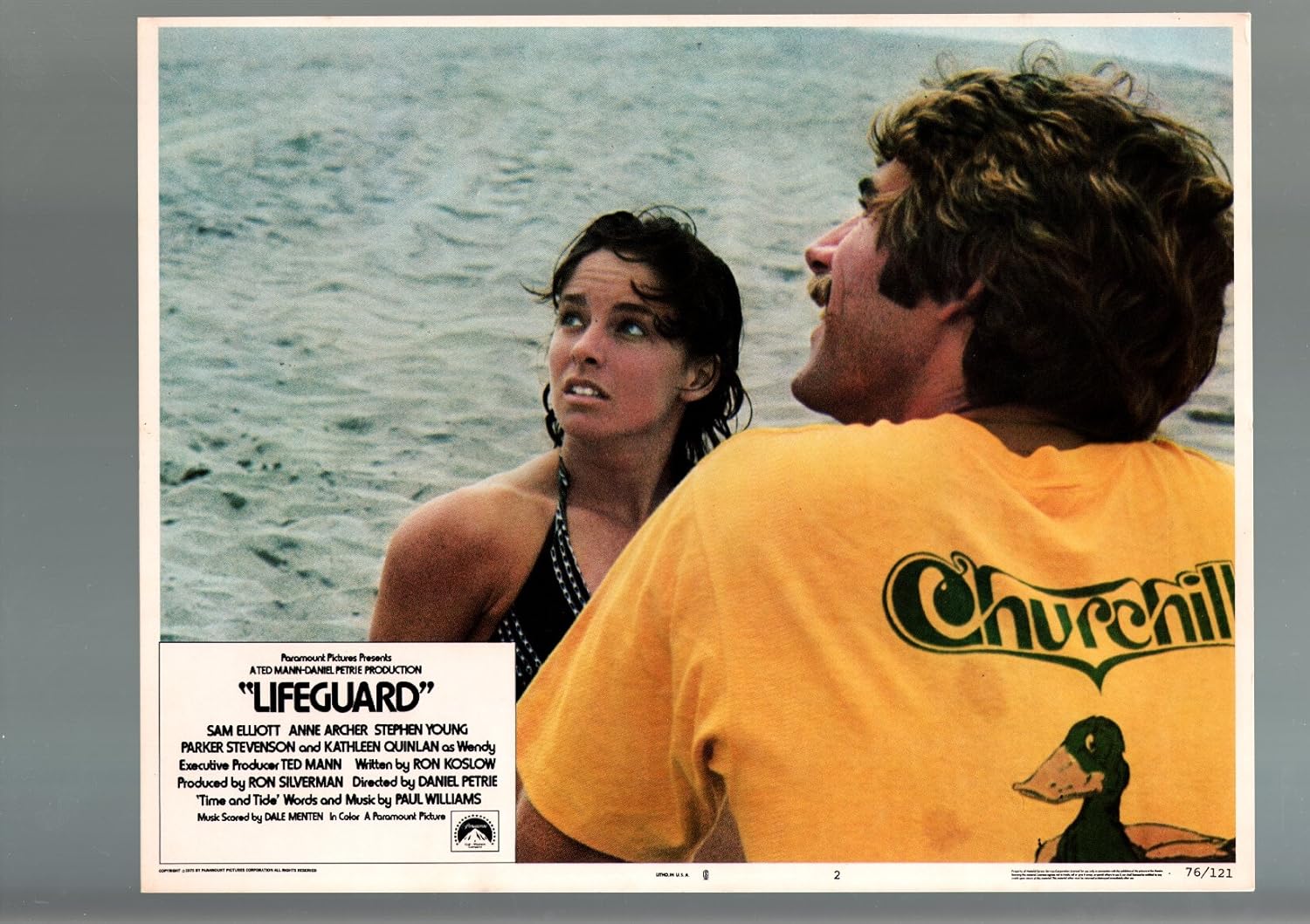 MOVIE POSTER: LIFEGUARD-LC-#2-VF/NM-SAM ELLIOTT-ANNE ARCHER-DRAMA-1976 VF/NM