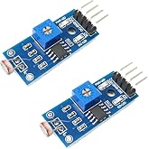 LDR Light Sensor Module (2-Pack), Adjustable Digital and Analog Output, for Arduino, ESP32, ESP8266, Raspberry Pi, 3.3V&ndash;5V, with Built-in Potentiometer