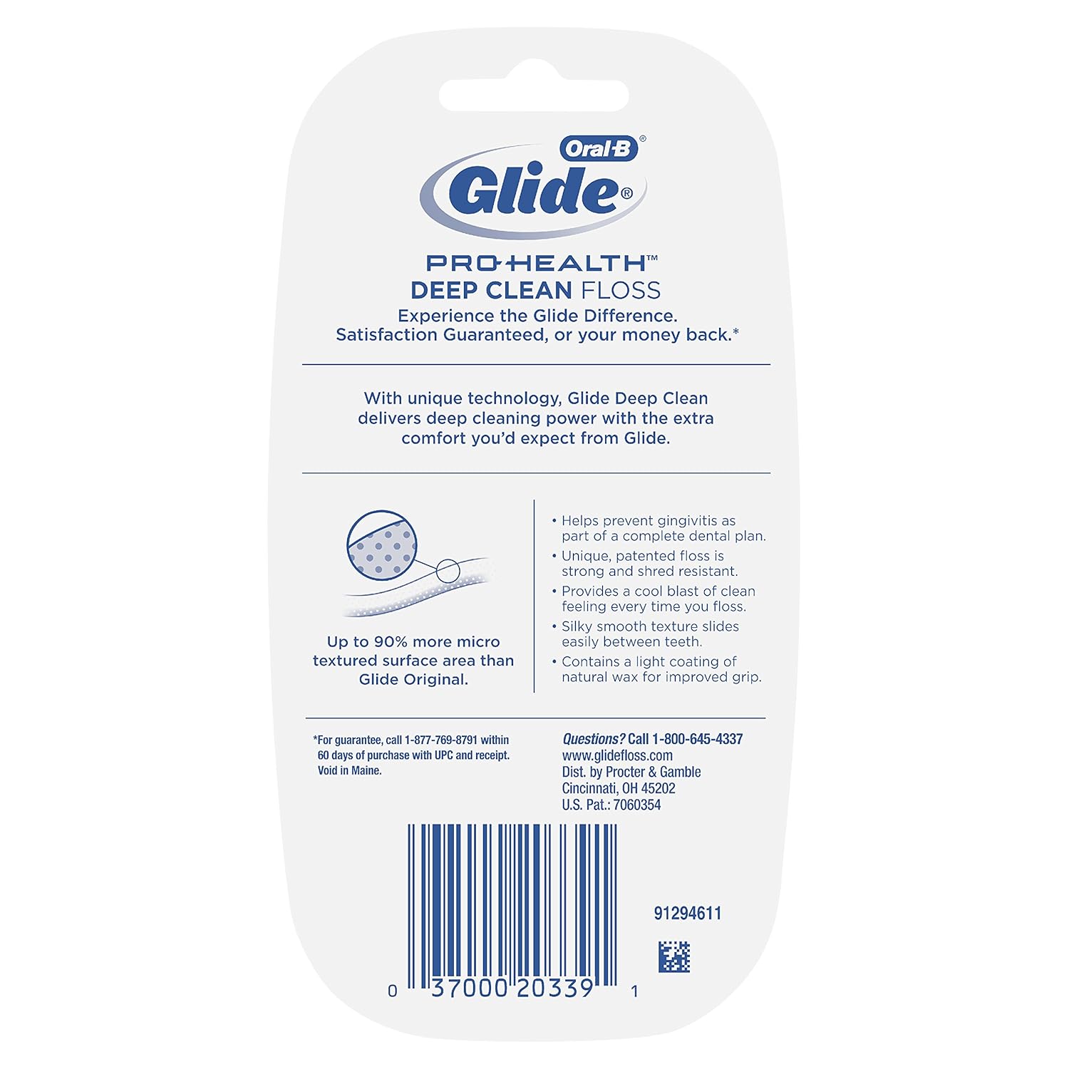 Oral-B Glide Pro-Health Deep Clean Dental Floss, Cool Mint, 40 m, Pack of 2 : Flossing Products : Beauty