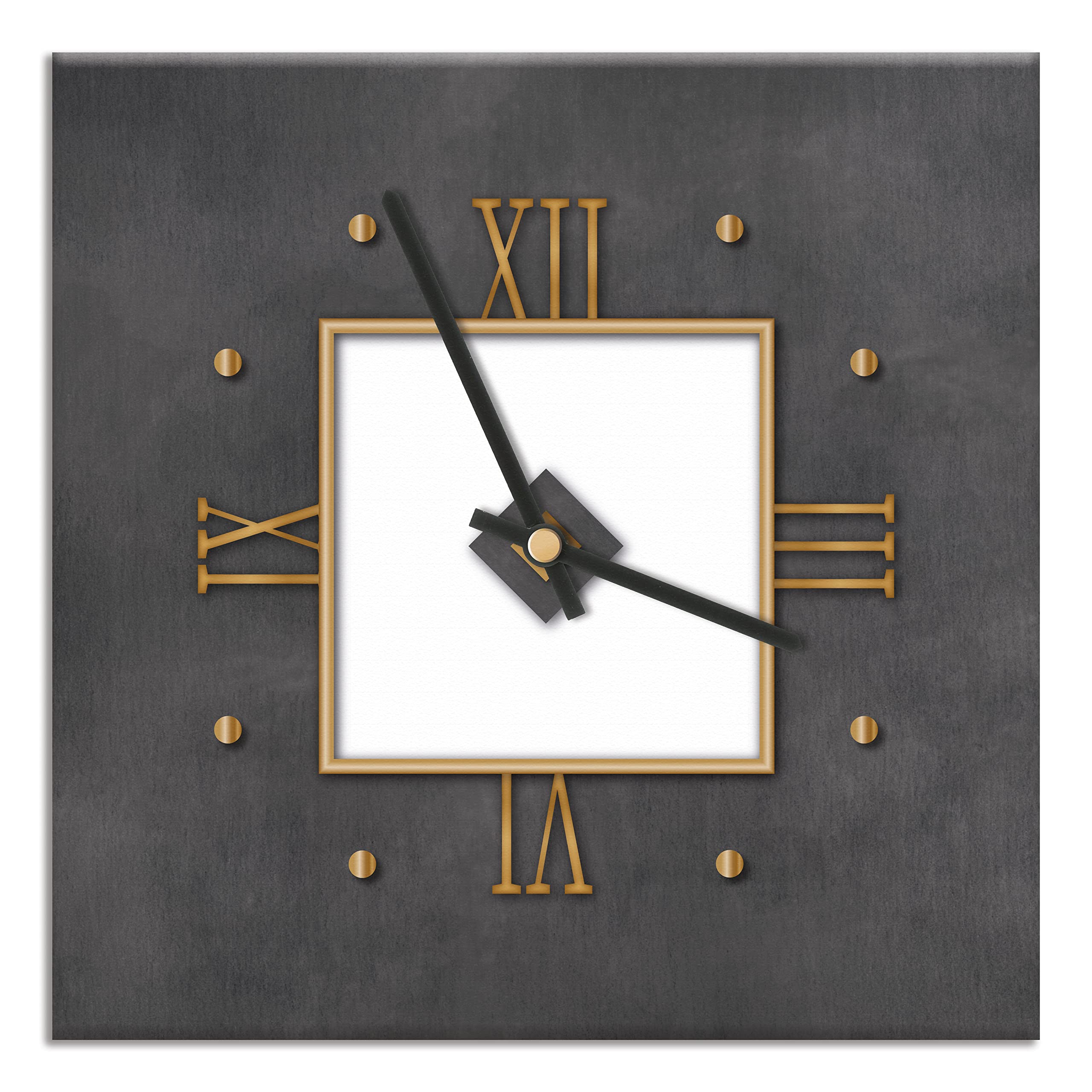 Mareli Wall clock covered with matt laminated paper - Suitable for living room, kitchen, office - Silent mechanism