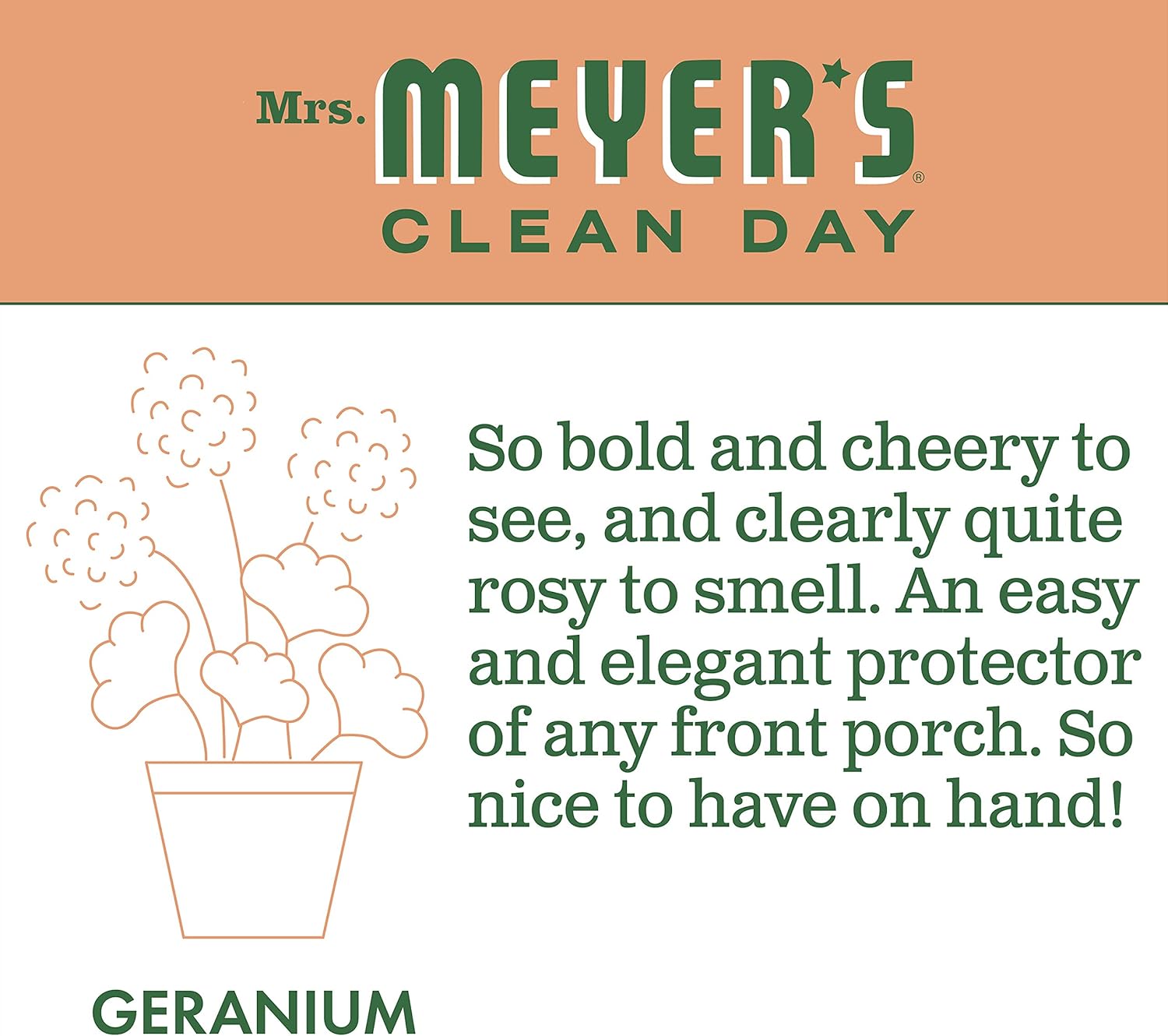 Mrs. Meyer's Clean Day Liquid Hand Soap, Cruelty Free and Biodegradable Hand Wash Made with Essential Oils, Geranium Scent, 12.5 oz Bottle: Health & Personal Care