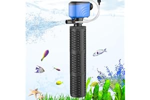 Aulofee Aquarium Filter, 100-300 Gallon Fish Tank Filter, 660 GPH Internal Turtle Tank Filter for Large Tanks & Small Ponds, Submersible Whisper Filter,Saltwater & Freshwater
