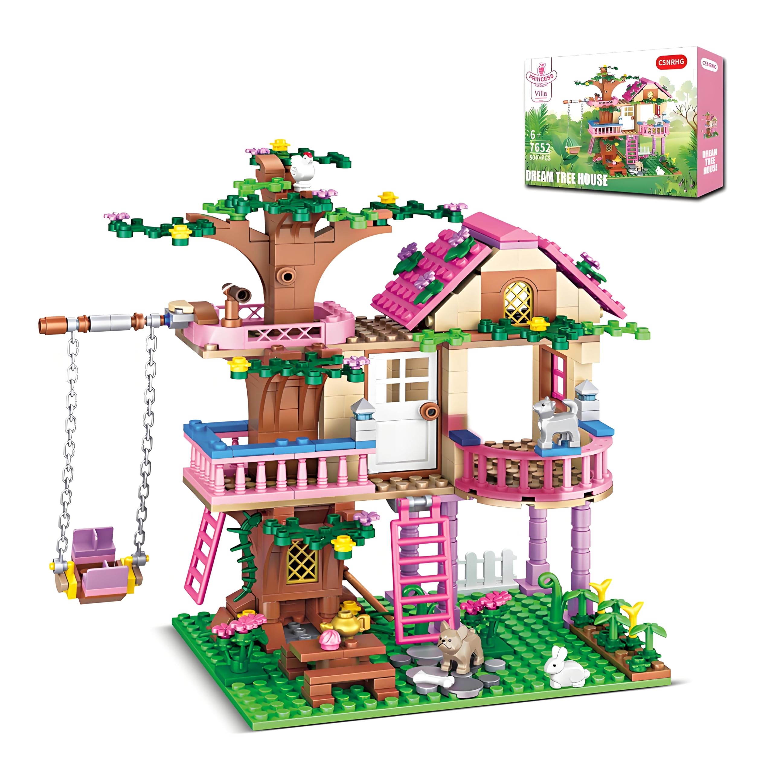 Photo 1 of *INCOMPLETE** CSNRHG Dream Tree House Friends Building Set Friends Construction Educational Toy 504 Pieces Gifts for Girls Teens Kids Adults Ages 6+