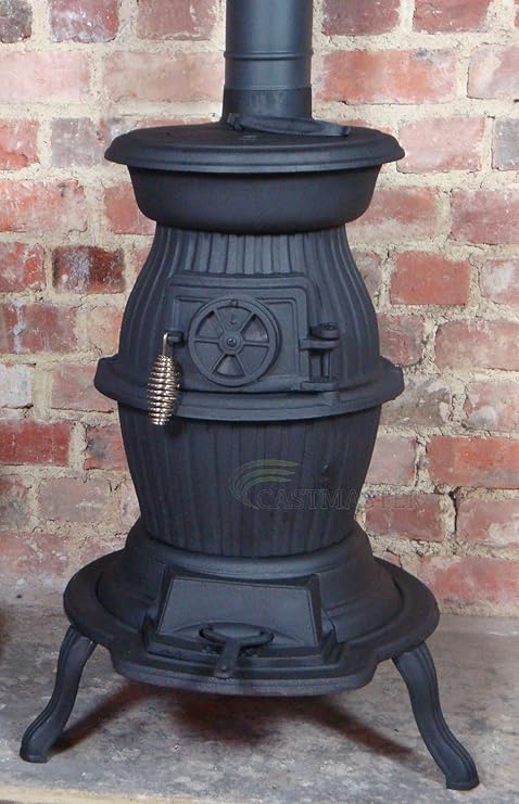 Cast Iron Pot Belly Wood Burning Stove For Narrow Boat Workshop