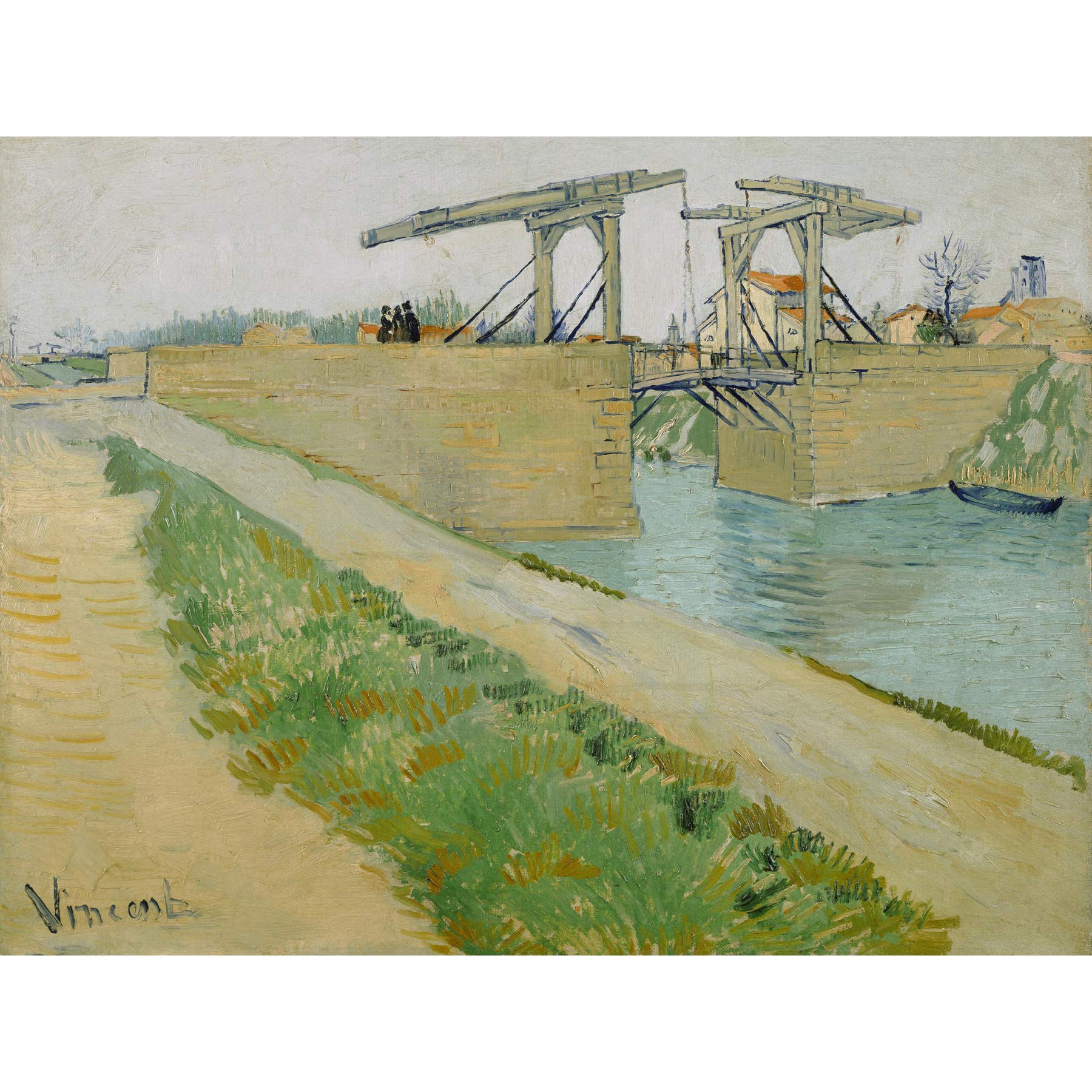 Vincent Van Gogh De Brug Van Langlois Large Wall Art Print Canvas Premium Poster Mural