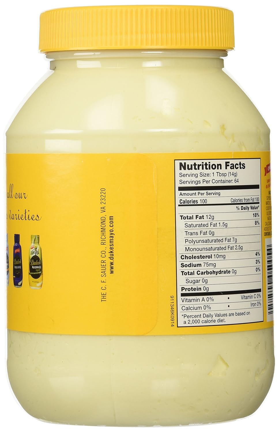 35 Dukes Mayo Nutrition Label - Labels For Your Ideas
