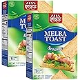 Snacktery Sesame Melba Toast Crackers - All Natural Thin and Crispy Flatbread Crackers - Classic Mini Toasts for Dips, Spreads, Salads - Tostadas Melba - 7 Oz, Pack of 2