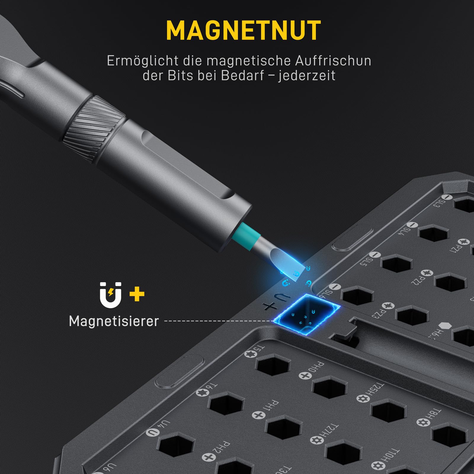 42 in 1 Magnetischer Schraubendreher, Schraubendreher Set, Multi Bit-Schraubendreher Set mit Aufbewahrungskoffer, Screwdriver Set für Computer, Brillen, Fahrräder, Uhren, Möbel und Heimwerkerarbeiten 2