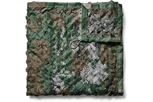 2.5x7 M Woodland Camouflage Netting Oxford Fabric Green Camo for Camping Military Hunting Shooting Hide Garden Decoration(Gre