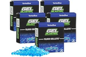 Gel Blaster Gellets Refill Ammo, 50,000 Blue Gellets - All-Natural Eco Friendly, Non-Toxic, Non-Staining & Non-Irritating Water Based Gel Balls - Made Specifically for Gel Blaster