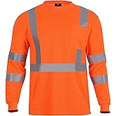 caparazon Reflective Safety Shirts ANSI Class 2 High Visibility Work Construction T Shirts