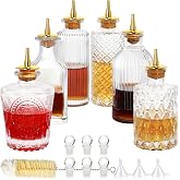SuproBarware Bitters Bottles Set of 6 - Glass Dasher Bottles with Dash Top and Stopper Great Dispenser Bottle For Your Bitter
