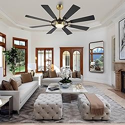 ELEHINSER 60 Inch Ceiling Fan with Lights and