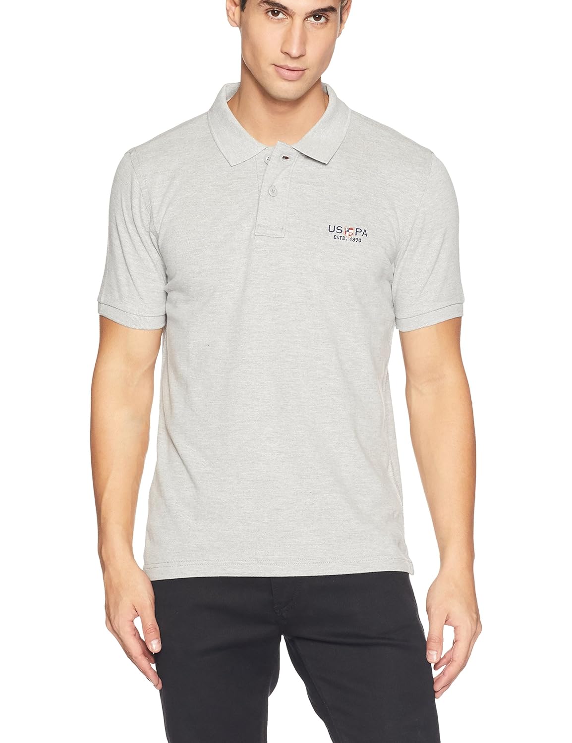 u.s. polo assn. men's solid regular fit cotton polo