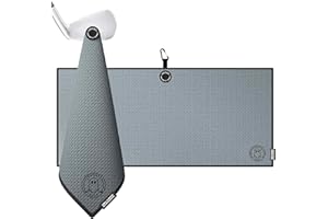 Ghost Golf Magnetic Towel (Caddie) - Premium Ultra-Absorbent Microfiber Golf Towel with Magnet for Golf Carts or Clubs - 18" x 40" Golfing Gear - Waffle Weave Pattern (Dark Grey)