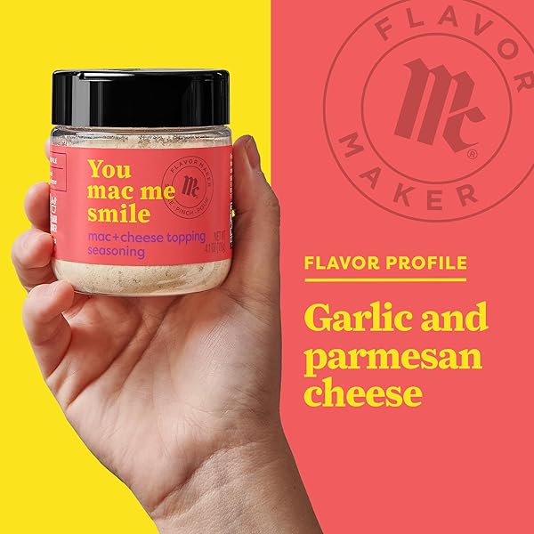MCCORMICK MAC + CHEESE TOPPING SEASONING, FLAVOR MAKER, 4.1 OZ