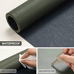 AFRITEE Desk Pad Protector Mat - Dual Side PU