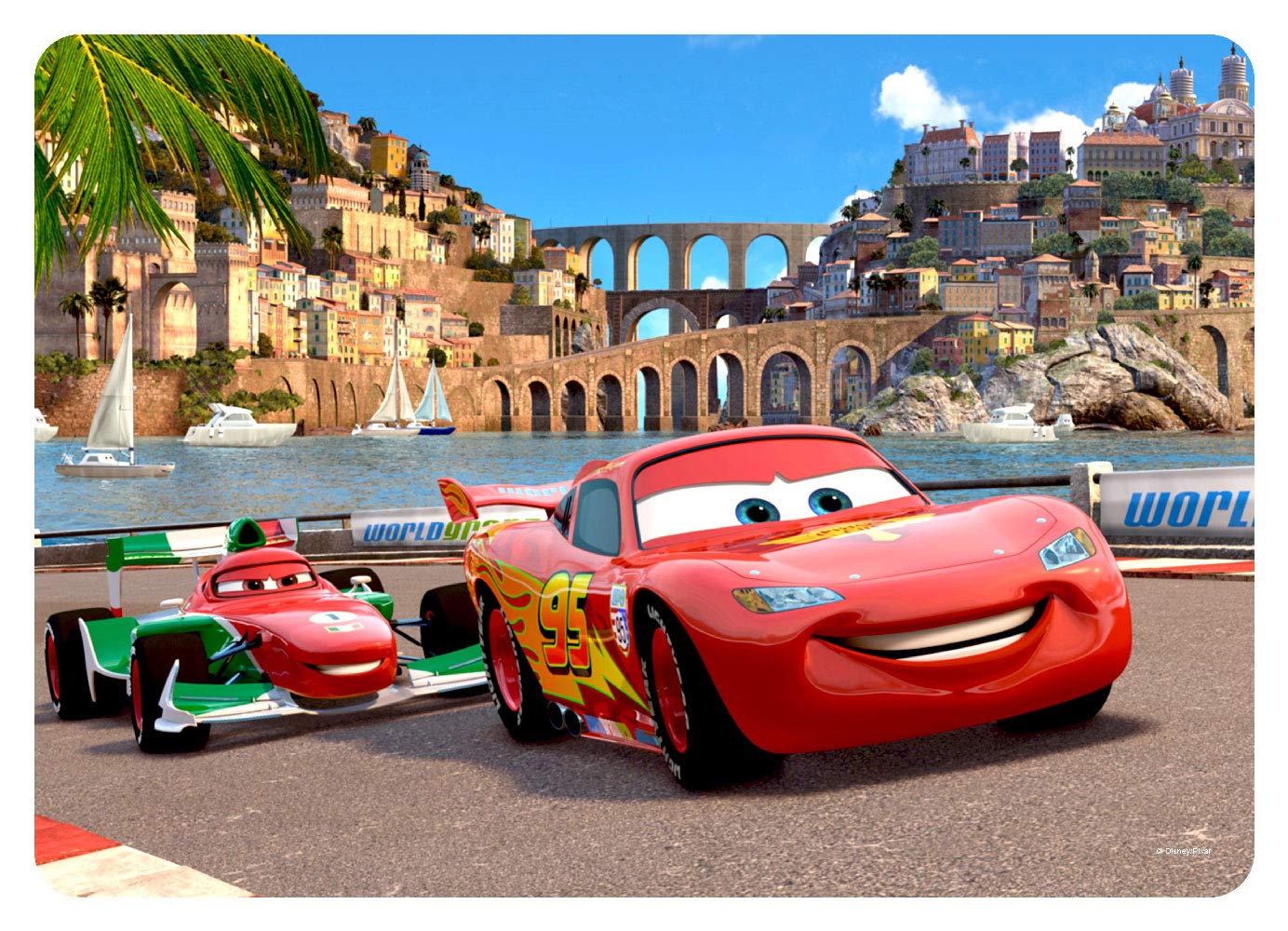 AG Design Disney Cars Lightning McQueen Placemats, Children's Placemats, Dining Mat, Painting Mat, 30 x 42 cm