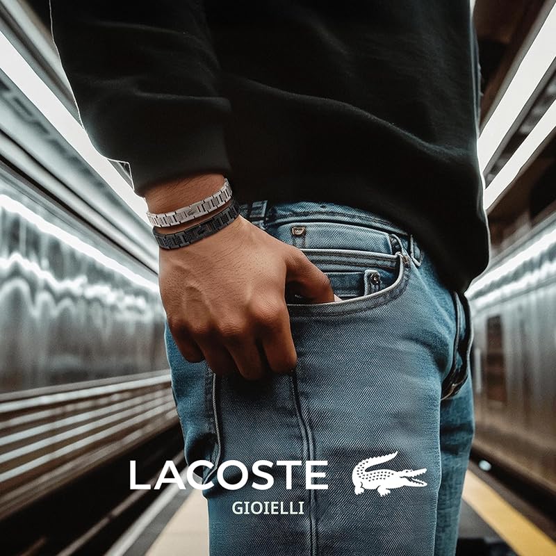 Braccialetto a maglie da uomo Collezione METROPOLE Decorato con disegno petit piqué - 2040117