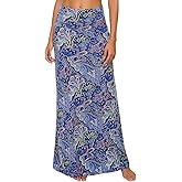 Urban CoCo Women's Stylish Spandex Comfy Fold-Over Flare Long Maxi Skirt