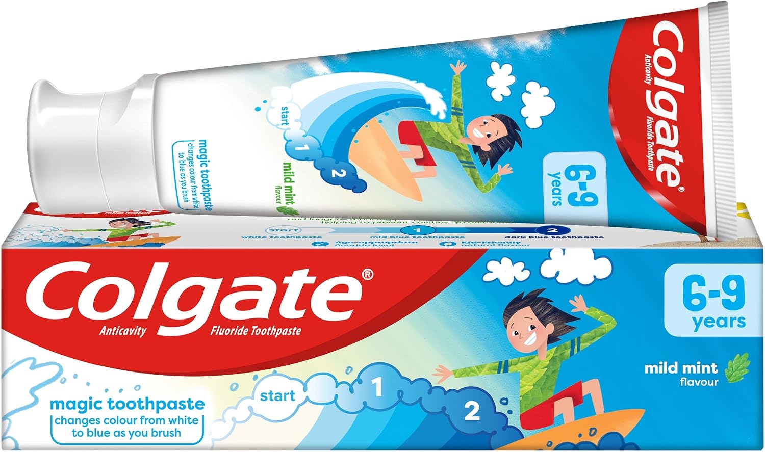 Colgate Mild Mint Flavour Kids Toothpaste 6-9 Years 75ml - Image 3