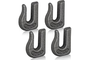 AYA GEAR Weld-on Grab Chain Hook 5/16-in Heavy Duty Tow Hook G70 Forged Steel Tractor Hook Weldable for Car, Truck,SUV, RV,UTV,Tractors (4Pcs)
