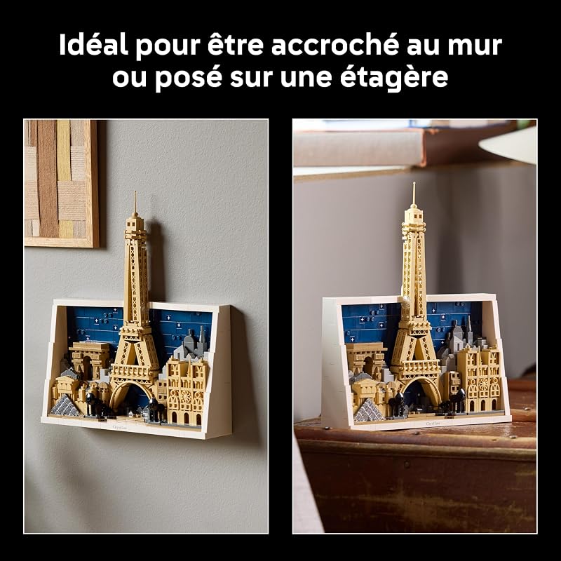 Architecture Paris, Ville de l’Amour - Maquette Miniature DIY pour Adulte - Décoration Intérieure - Panneau Mural 3D avec Monuments Parisiens Emblématiques Dont Tour Eiffel - Idée Cadeau 21064 — photo 8 sur 8