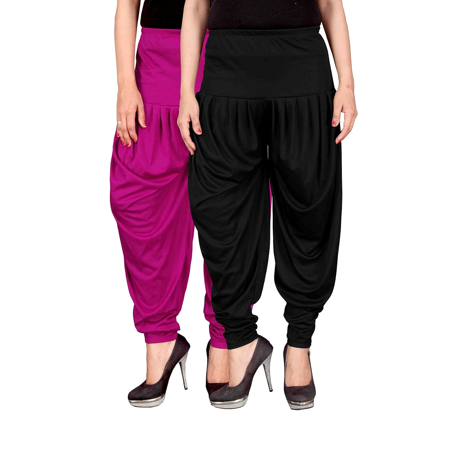culture the dignity women's lycra dhoti patiala salwar harem pants combo pack of 2_ctd_f_freesize
