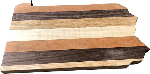 Amazon Com Wood Cutting Board For Kitchen Pennsylvania Cutting Board Handmade Charcuterie Board Cheese Meat Wine Rustic Serving Tray State Shaped Wooden Cutting Board 11 X 6 5 Pennsylvania Pa