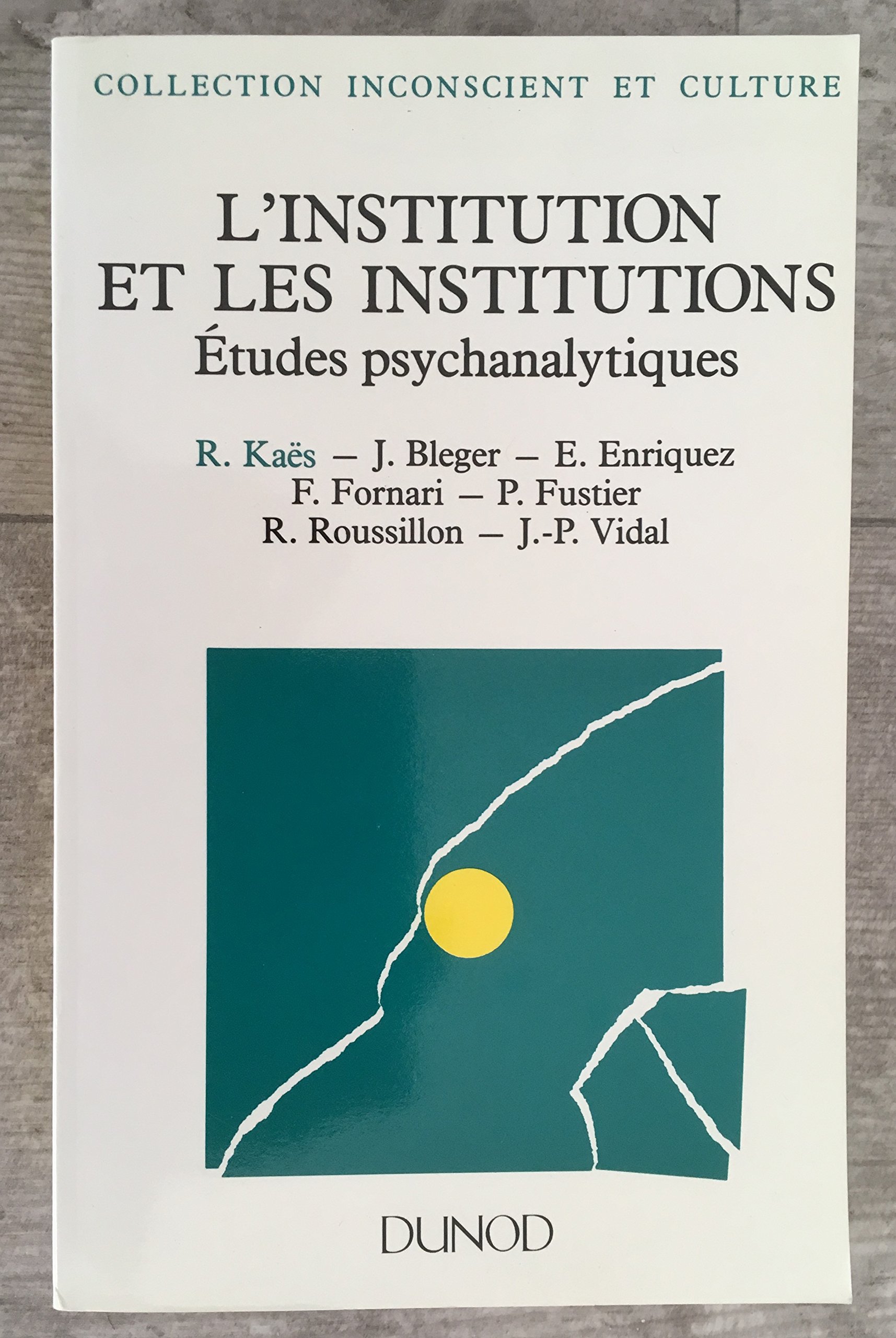 L Institution Et Les Institutions A C Tudes Psychanalytiques Amazon Com Books