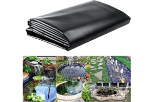 Party Zealot 10 X 15 Ft Pond Liner 20 Mil HDPE Waterproof Pond Liners for Outdoor Ponds, UV Resistant Koi Pond Liner Easy Cutting for Garden, Backyard, Duck Pond, Waterfall Landscape, Black
