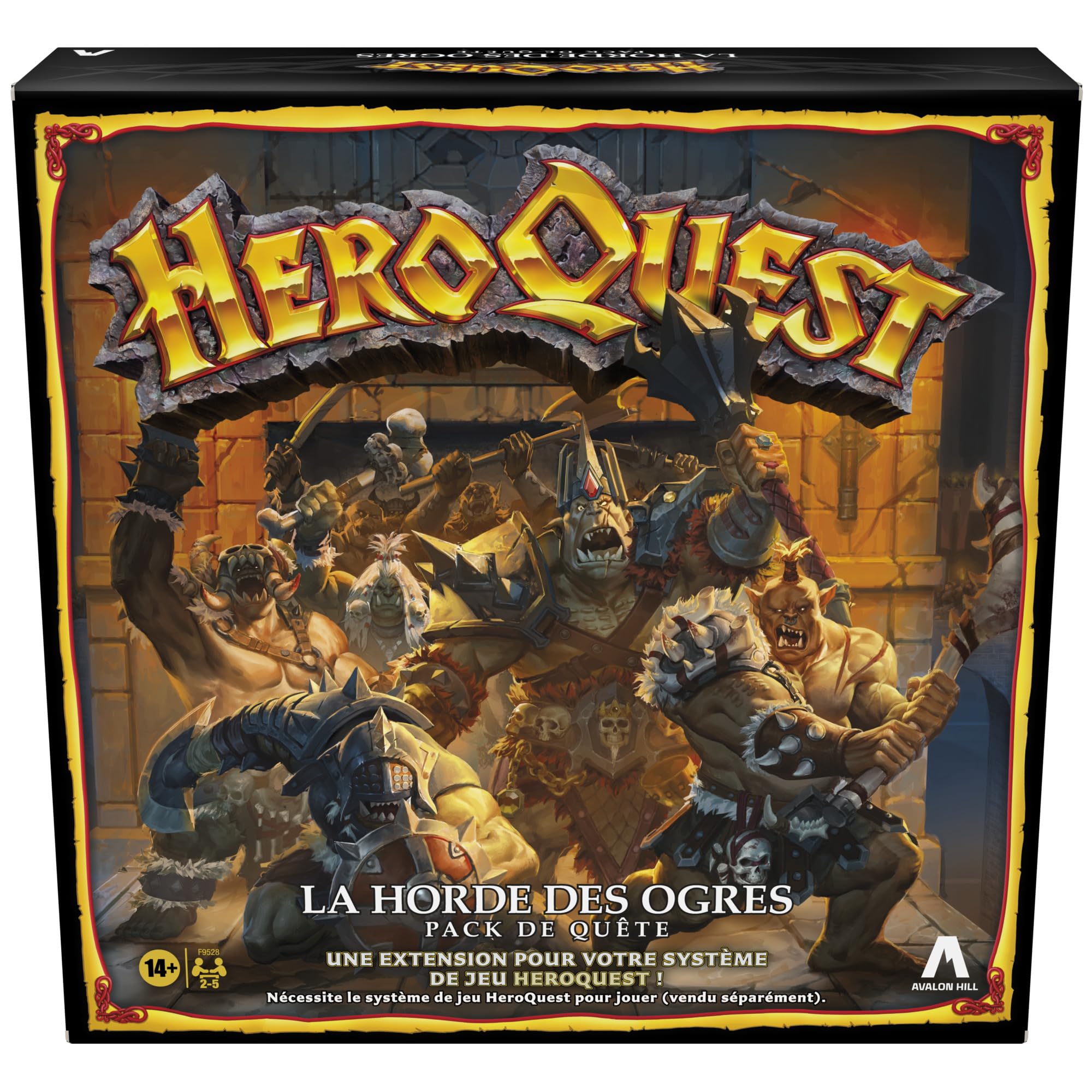 #Avalon Hill HeroQuest, Questpaket Die Horde der Oger, Rollenspiele, Brettspiel, HeroQuest Spielsystem erforderlich, französische  ...